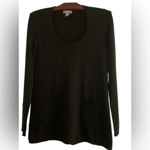 Hayden 100% Cashmere Women’s Soft Black Sweater Crew EUC Size Medium